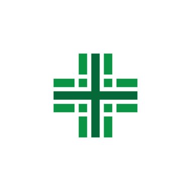 Artı tıbbi logo tasarım vektörü