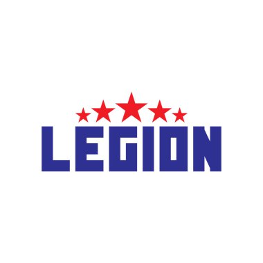 Yıldız logo tasarım vektörlü LEGION harfi