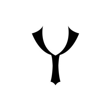 Y harfi logo tasarım vektörü