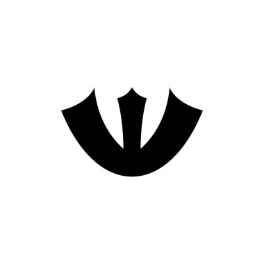 W harfi logo tasarım vektörü