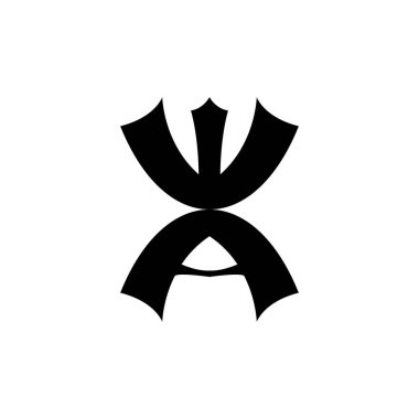 WA harfi veya AW harfi logo tasarım vektörü