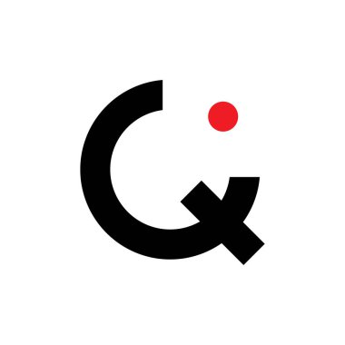 CQ letter logo design vector clipart