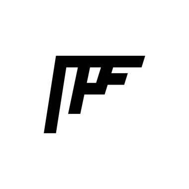 MPF harf logo tasarım vektörü