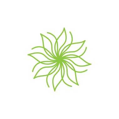 Döndürme yaprağı logo tasarım vektörü