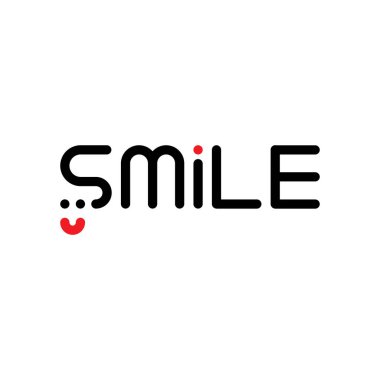 SMILE harf logo tasarım vektörü