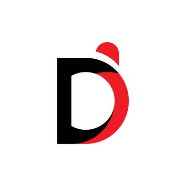 DJ harfi logo tasarım vektörü