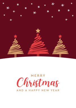 Noel kartpostalında soyut köknar ağacı tasarım vektörü illüstrasyonu EPS10