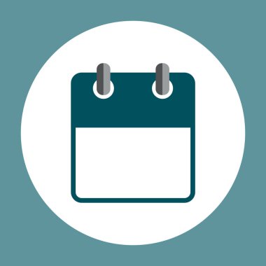 iş basit mavi takvim pictogram vektör illüstrasyon EPS10