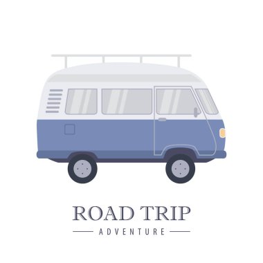 Yaz tatili illüstrasyon EPS10 karavanıyla yolculuk macerası