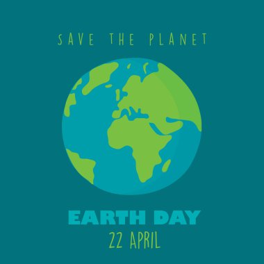 Dünya Günü 22 Nisan Dünya Vektör Çizelgesi EPS10 'u kurtar