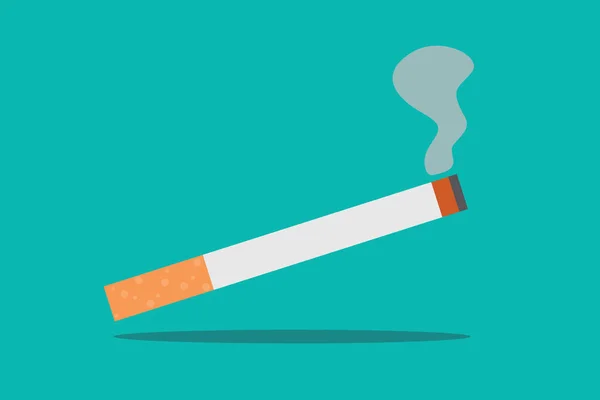 Sigaretta Semplice Icona Fumo Tabacco Isolato Bianco Vettoriale Illustrazione Eps10 — Vettoriale Stock