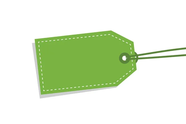 Zelená Prázdná Propagační Značka Nákupní Štítek Izolovaný Transparentní Vektorové Ilustrace — Stockový vektor