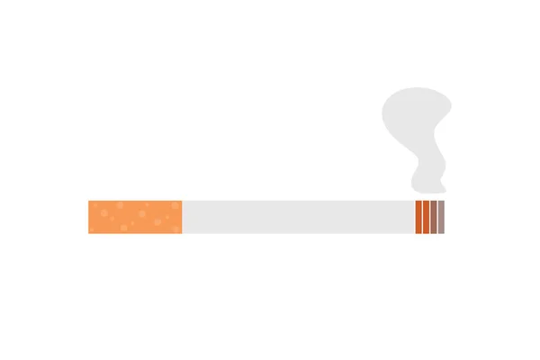 Sigaret Eenvoudige Pictogram Rook Tabak Geïsoleerd Witte Vector Illustratie Eps10 — Stockvector
