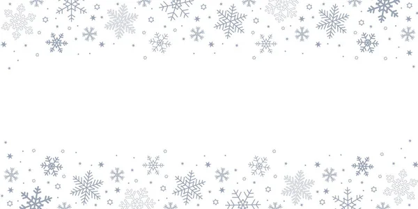 Bright Banner Christmas Card Snowflake Border Vector Illustration Eps10 Stock Vector