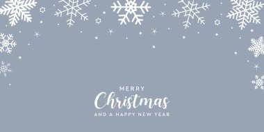 üzerinde kar tanesi sınır vektörü illüstrasyonu EPS10 olan parlak pankart