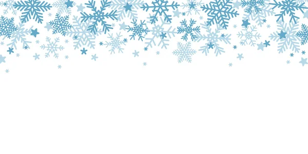 Christmas Snowflake Border Isolated Vector Illustration Stock Illustration