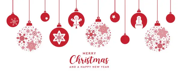 Asılı top süsleme vektör resimli mutlu noel kartları