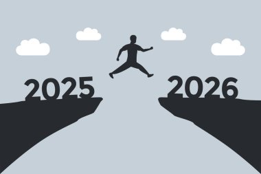 2025 'ten 2026 vektör ilülasyonuna atlayan adam.