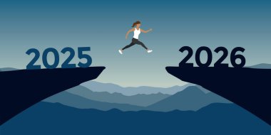 2025 'ten 2026 vektör ilülasyonuna atlayan kadın