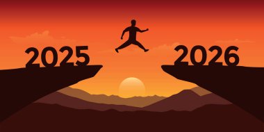 2025 'ten 2026 vektör ilülasyonuna atlayan adam.