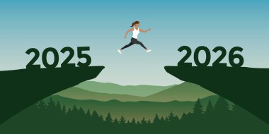 2025 'ten 2026 vektör ilülasyonuna atlayan kadın