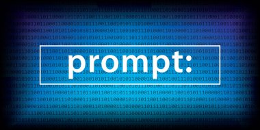 İkili kod vektör illüstrasyonlu gelecekteki ai arkaplanı üzerine dijital komut