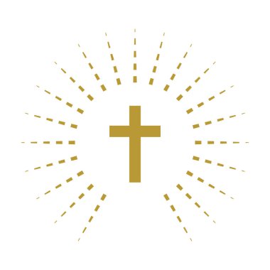 Basit bir din simgesi izole edilmiş vektör çizimi