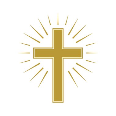 Basit bir din simgesi izole edilmiş vektör çizimi