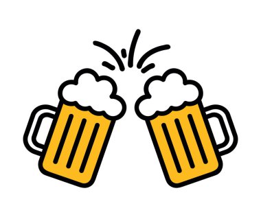 bira cam simgesi izole vektör çizimi