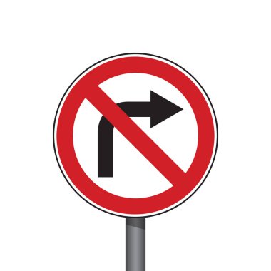 Oklu kırmızı trafik işareti izole vektör illüstrasyonu