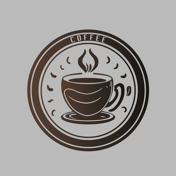 Kaffee Logo Design Vorlage Mit Einem Vektor Kaffee Emblem Ideal — Stockvektor