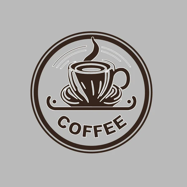 Szablon Projektu Logo Kawy Emblematem Kawy Wektor Idealny Dla Kawiarni — Wektor stockowy