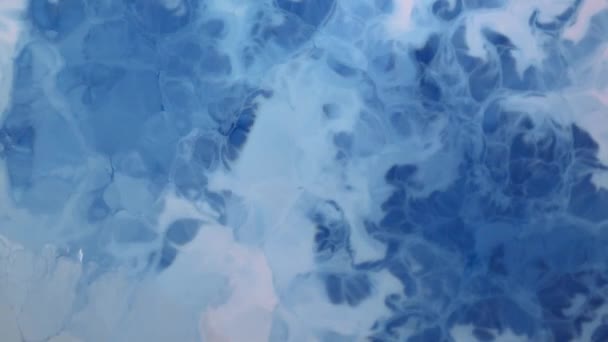 High Flow Fluid Painting Třpytící Třpytivý Povrch Krásná Metalická Růžová — Stock video
