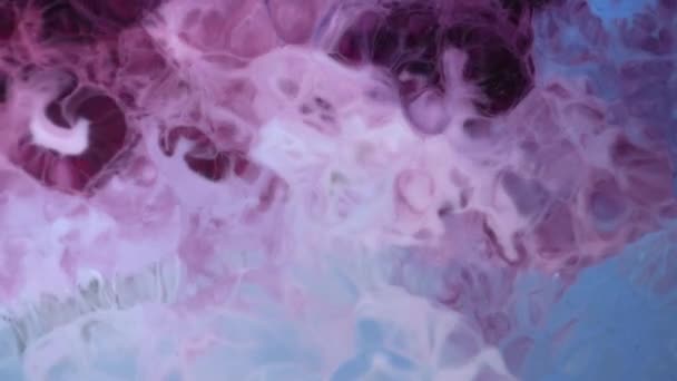 Peinture Fluide Haut Débit Surface Ondulation Scintillante Belle Peinture Rose — Video