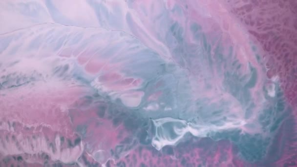 High Flow Fluid Painting Flowing Glitter Waving Surface Beautiful Metallic — Stock Video