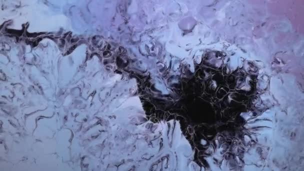 High Flow Fluid Painting Flowing Glitter Waving Surface Beautiful Metallic — Stock Video