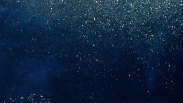 Fundo Arte Líquido Abstrato Água Azul Partículas Areia Espumante Pérola — Vídeo de Stock