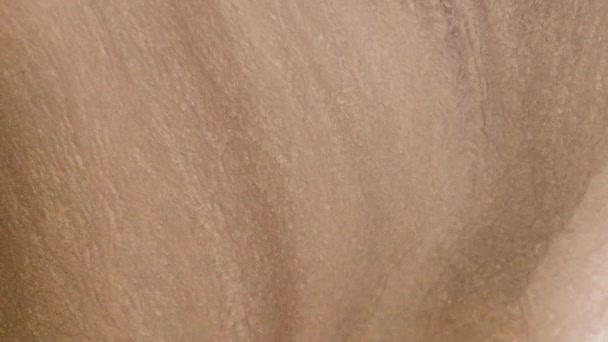 Макровидео Движения Радужного Блестящего Песка Закрыть Песчаный Ручей Пустыни Абстрактный — стоковое видео