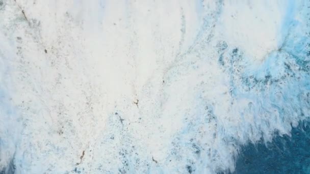 Fundo Arte Líquido Abstrato Onda Azul Cintilante Surf Fantasia Espuma — Vídeo de Stock