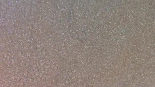 Abstrakt Flytande Konstnärlig Meditativ Bakgrund Flytande Ström Pärlemorpaljetter Skimrande Fantasisand — Stockvideo