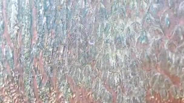 Piękny Strumień Bąbelków Liliowej Rzeki Pianką Streszczenie Tła Płynnej Sztuki — Wideo stockowe