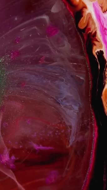 Partículas Com Glitter Shimmer Fundo Fluido Abstrato Forças Fluxo Água — Vídeo de Stock