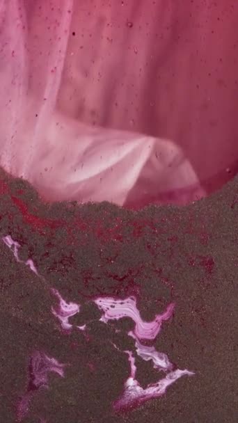 Tinta Fluida Fundo Abstrato Gotas Tinta Alcoólica Estão Movendo Luxo — Vídeo de Stock