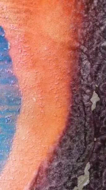 Рідка Фарба Змішування Фону Бризкою Вихром Відео Малюнком Плинного Мистецтва — стокове відео