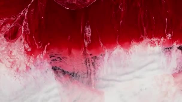 Teilchen Mit Glitzerschimmer Abstrakter Flüssiger Hintergrund Strömungskräfte Auf Wasser Oder — Stockvideo