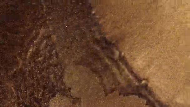 Фон Смешивания Жидкой Краски Брызгами Завихрениями Абстрактный Фон Водных Волн — стоковое видео
