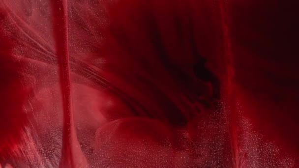 Partículas Con Brillo Purpurina Fondo Fluido Abstracto Fuerzas Flujo Agua — Vídeos de Stock