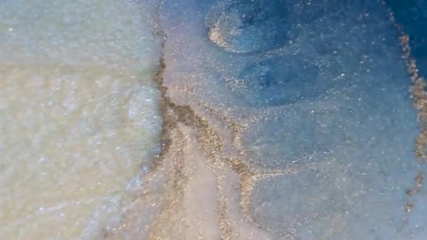 Textura Fumaça Colorida Glitter Ink Swirl Néon Espumante Poeira Névoa — Vídeo de Stock
