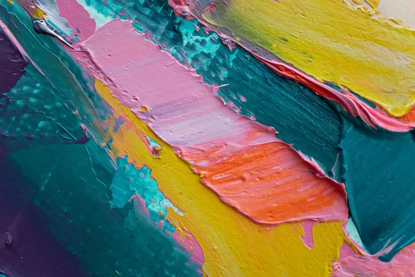 Colores Complementarios Primer Plano Abstracto Áspero Colorido Arte Pintura Textura — Foto de Stock