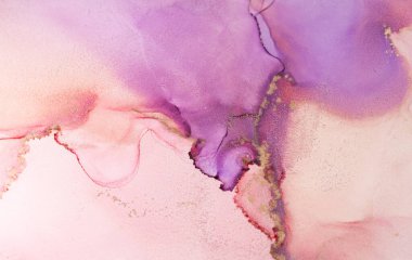 Soyut mor boya arka planı. Mermer desenli akrilik doku. Yüksek kalite fotoğraf